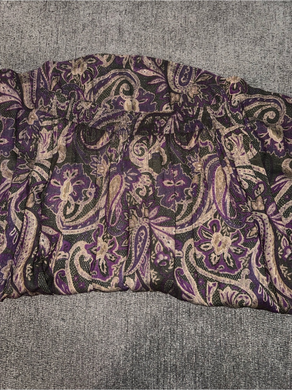 Vintage Dressbarn Purple Paisley Maxi Skirt 1X Whimsigoth Dark Romantic - Picture 8 of 10